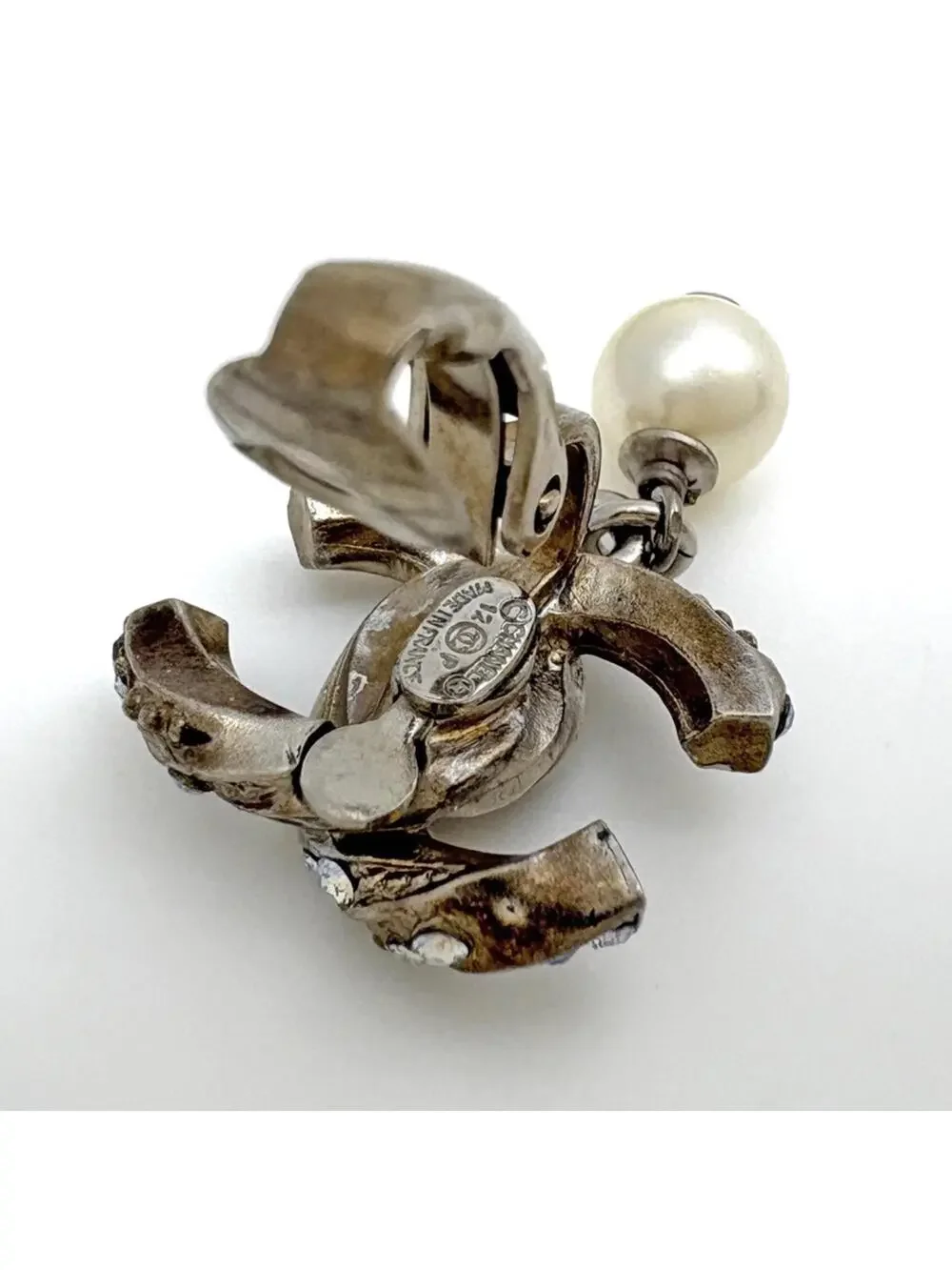 Chanel Cc Logo Clip-On Earrings Silver- #327521C93B